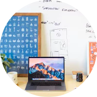 Presentation example on laptop