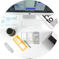 Presentation example on laptop